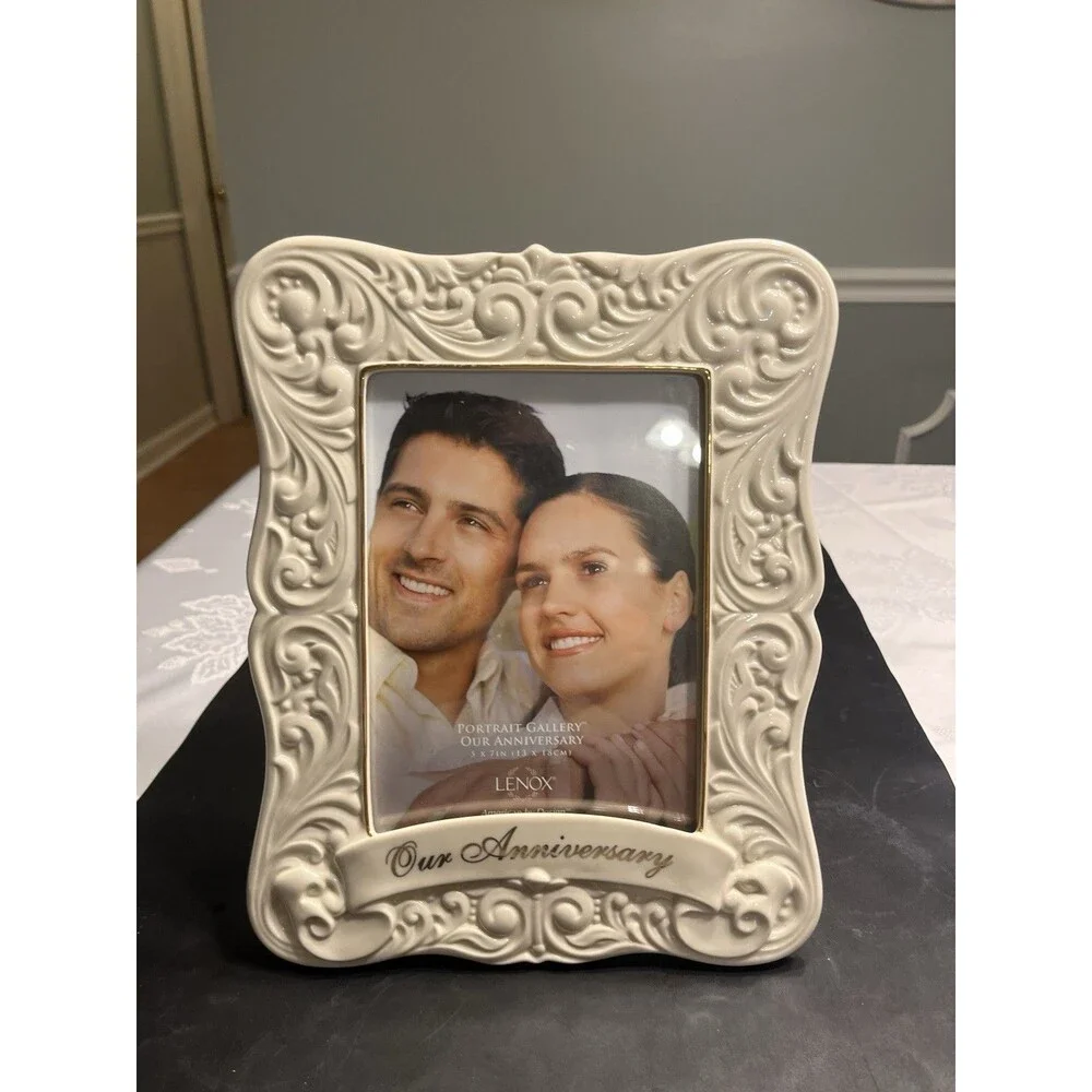Lenox “Our Anniversary” Embossed Scroll 5x7 Photo Frame